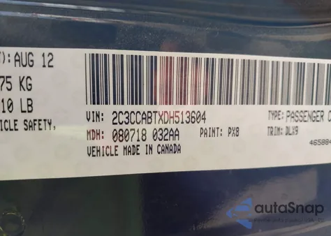 2013 Chrysler 300 300S из США, поврежденный, VIN 2C3CCABTXDH513604